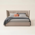 Celeste Cove Modern King Size Bed With Upholstered Headboard