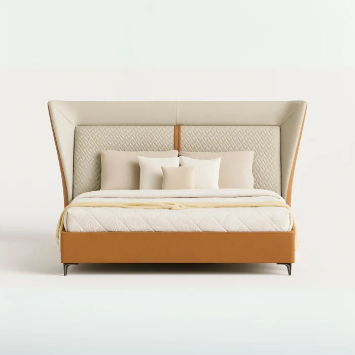 Halewood Modern King Size Bed With Upholstered Headboard