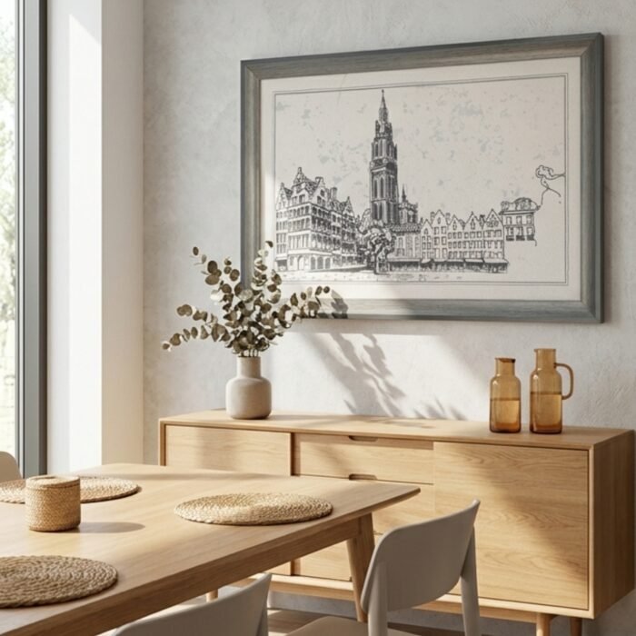 Heritage Skyline Wall Art for Living Room & Bedroom Decor