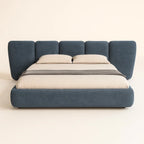 Solace Frame Modern King Size Bed With Upholstered Headboard