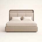 Miro Modern King Size Bed With Upholstered Headboard