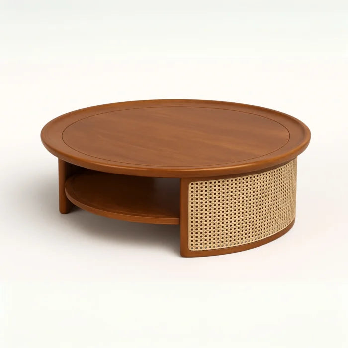 Solara Weave Modern Center Table for Living Room
