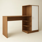Quill Study Table with Storage Shelves