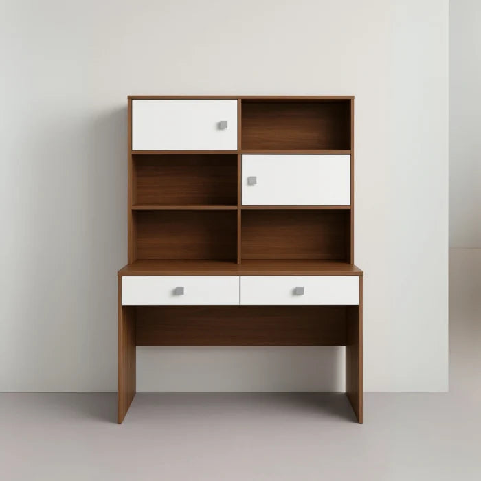 Cove Study Table with Storage Shelves
