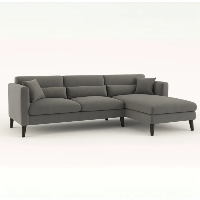 Charcoal Haze L Shaped Sofa Modern Upholstered Sectional Sofa