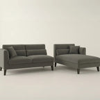 Charcoal Haze L Shaped Sofa Modern Upholstered Sectional Sofa