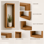 Neo Modern Wall Shelf for Living Room & Bedroom Decor