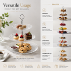 Glass Cupcake Stand - 3-Tier | Dessert & Serving Tray Stand