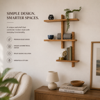 Reno Modern Wall Shelf for Living Room & Bedroom Decor