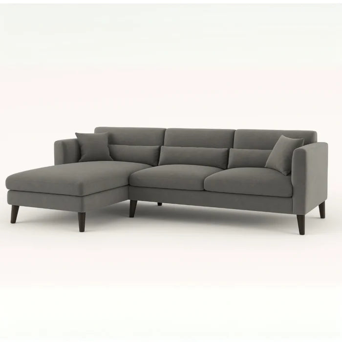 Charcoal Haze L Shaped Sofa Modern Upholstered Sectional Sofa
