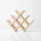 X-Frame Wooden Wine Rack | 8-Bottle Countertop Wine Holder