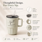 Mint Green Glass Coffee Tumbler with Straw & Spill-Proof Lid – 500 ML