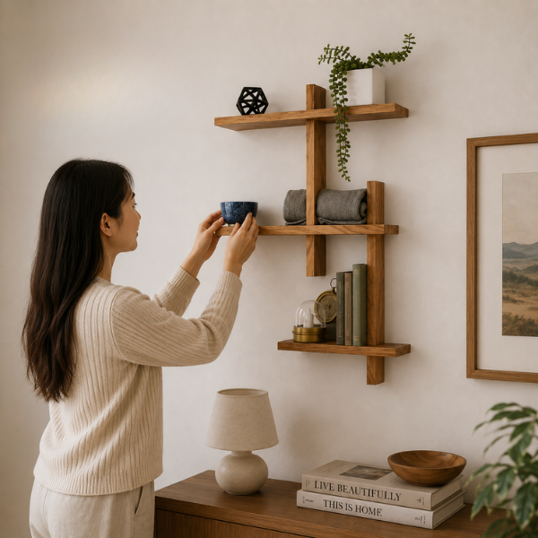 Reno Modern Wall Shelf for Living Room & Bedroom Decor