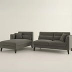 Charcoal Haze L Shaped Sofa Modern Upholstered Sectional Sofa