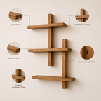 Reno Modern Wall Shelf for Living Room & Bedroom Decor