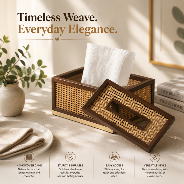 Rivo Wooden Napkin Stand for Dining Table