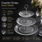 Glass Cupcake Stand - 3-Tier | Dessert & Serving Tray Stand
