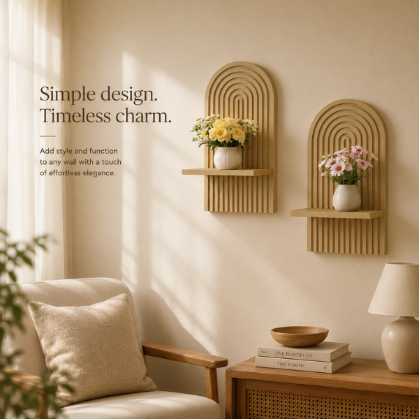 Zara Modern Wall Shelf for Living Room & Bedroom Decor