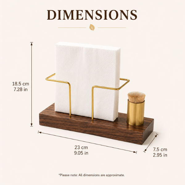 Tesso Wooden Napkin Holder for Dining Table
