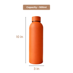 Insulated Stainless Steel Water Bottle (500ml) | Hot & Cold Vacuum Flask upto 18 hrs