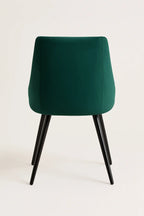 Flow Velvet Dining Chair with Metal Legs