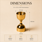 Gold FInish Stainless Steel Cocktail Jigger – Dual Spirit Measure for Home Bar