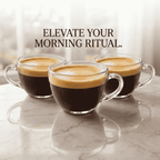 Transparent Premium Clear Glass Coffee Cups Set of 2