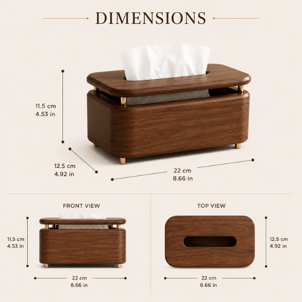 Etta Wooden Napkin Holder for Dining Table