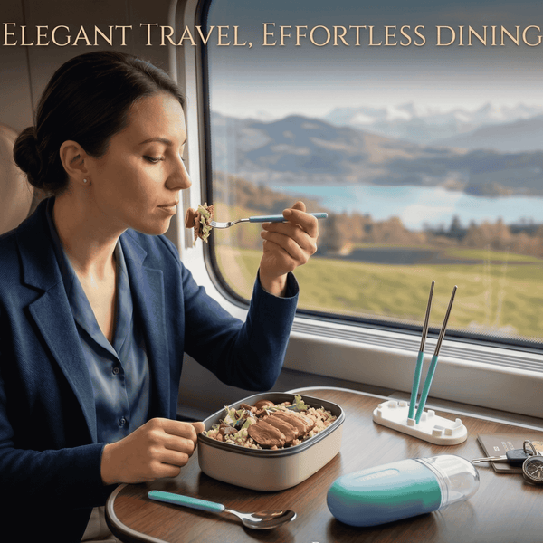 Portable Stainless Steel Travel Cutlery Set with Case
