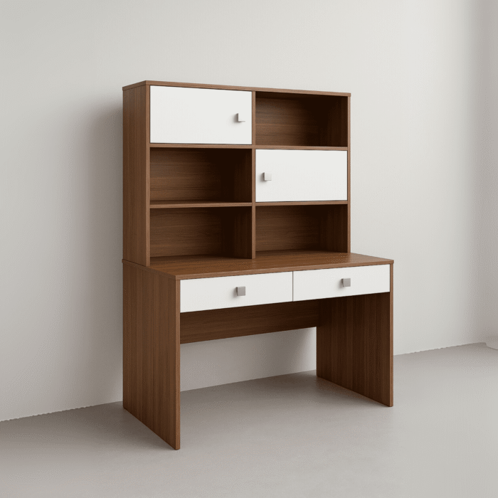 Cove Study Table with Storage Shelves