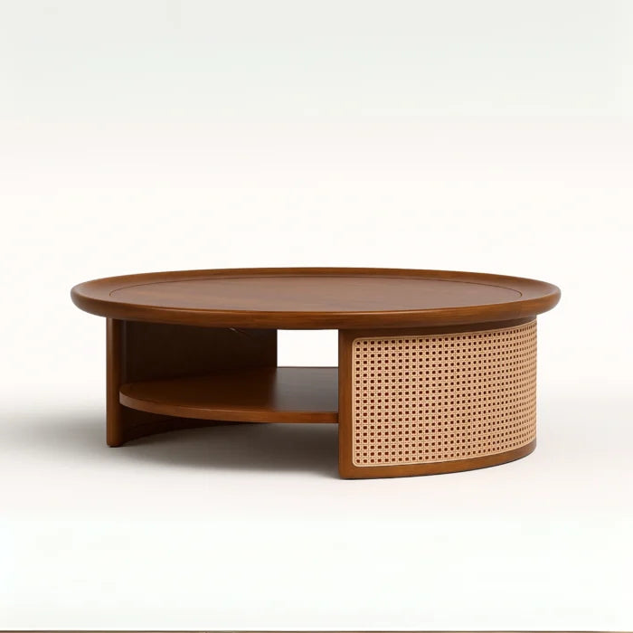 Solara Weave Modern Center Table for Living Room