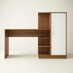 Quill Study Table with Storage Shelves