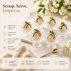 Premium Clear Glass Dessert Bowls Set of 6 | Ice Cream, Sundae & Dessert Serving Cups