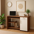 Haven Study Table with Storage Shelves