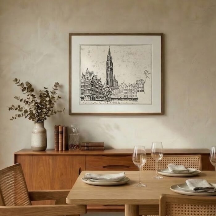 Heritage Skyline Wall Art for Living Room & Bedroom Decor