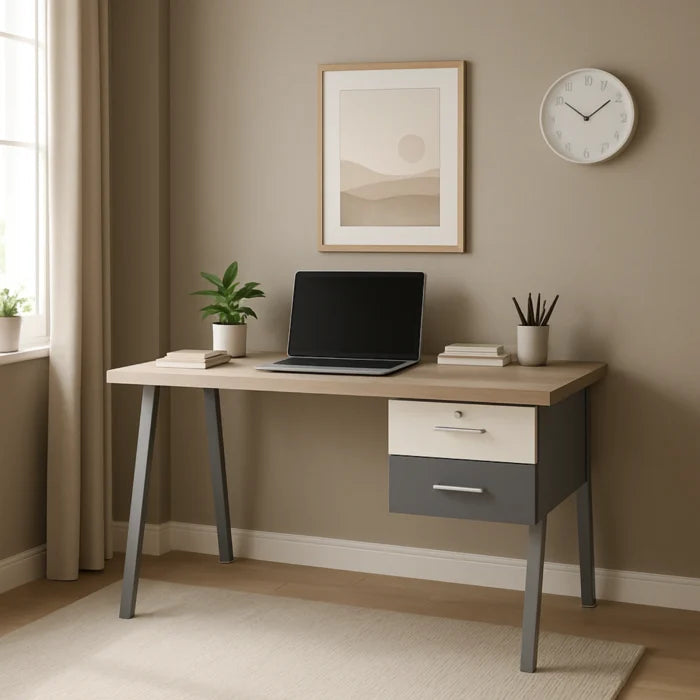 Terra Study Table with Storage Shelves