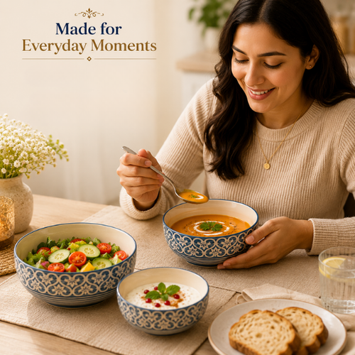 Smoky Glass Snack Bowl Set | Dessert, Dry Fruit & Serving Bowls – Set of 6