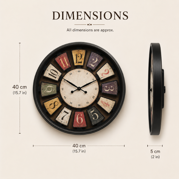 Heritage Tick Modern Wall Clock