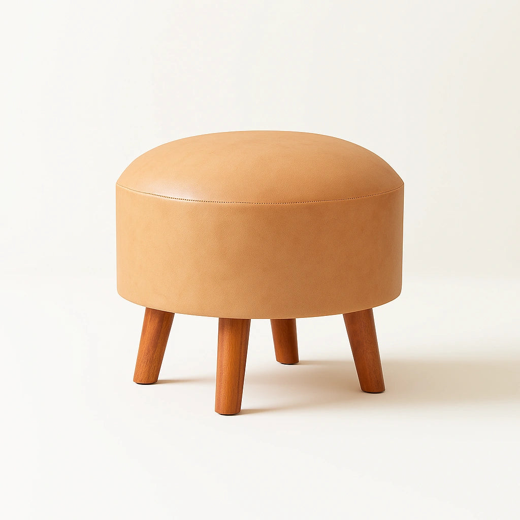 Orrin Ottoman Stool Upholstered Footrest Accent Seating Stool