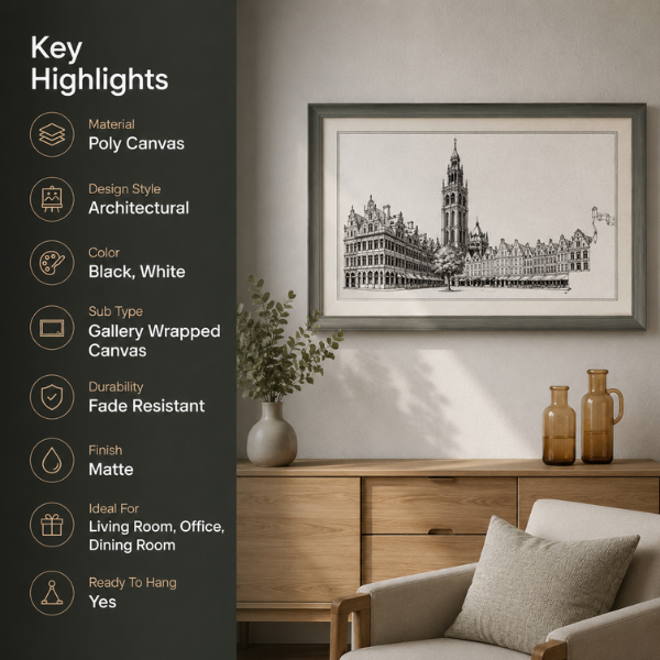 Heritage Skyline Wall Art for Living Room & Bedroom Decor