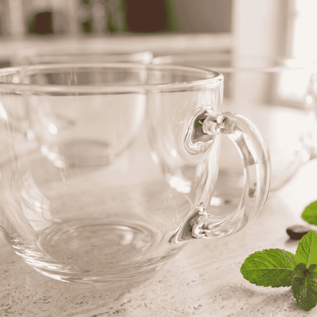 Transparent Premium Clear Glass Coffee Cups Set of 2