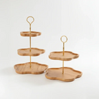 Servera Wooden Cake Stand | Tiered Fruit & Dessert Serving Stand