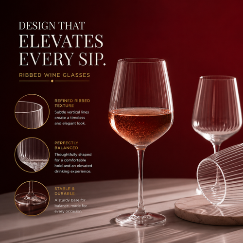Twin Aura Wine Glasses – Elegant Modern Drinkware Set of 2