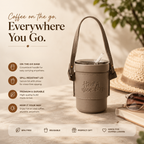 Slate Wander Travel Coffee Mug with Handle & Straw