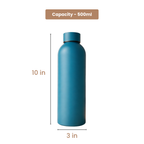 Insulated Stainless Steel Water Bottle (500ml) | Hot & Cold Vacuum Flask upto 18 hrs