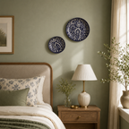 Hand Painted Style Moroccan Floral Wall Art – Large & Small Set of 2