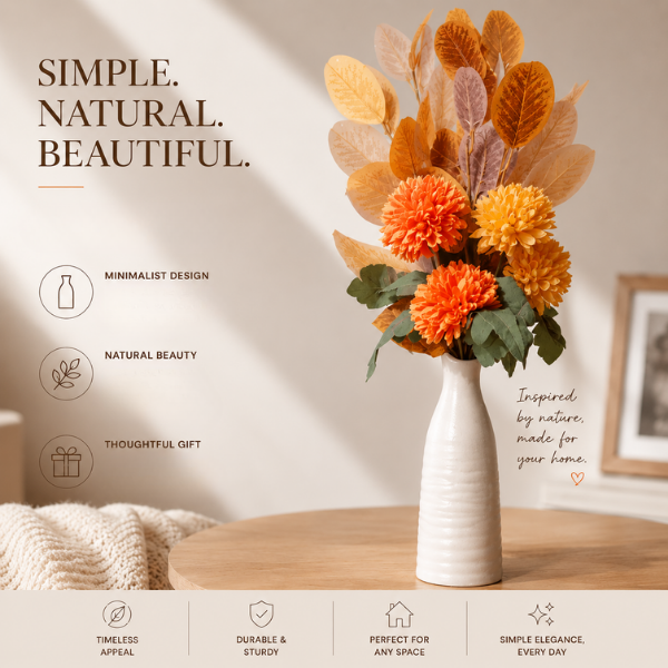 Ivory Bloom Stem Vase