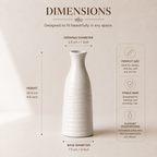 Ivory Bloom Stem Vase