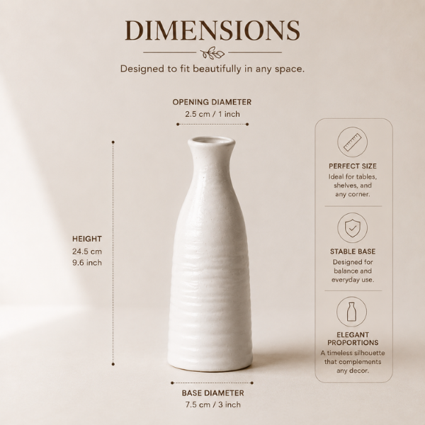 Ivory Bloom Stem Vase