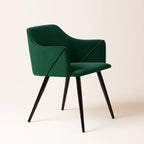 Evo Velvet Accent Chair with Wooden Legs